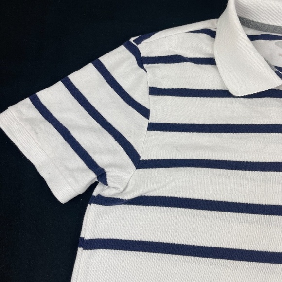 Old Navy Polo Mens Small White Blue Striped Anchor - Picture 5 of 8